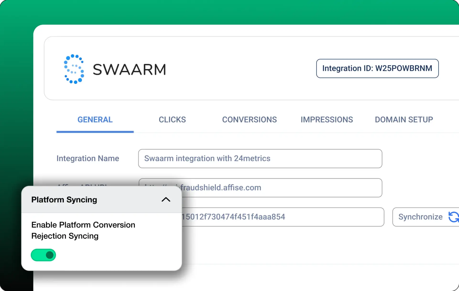 Swaarm integration illustration