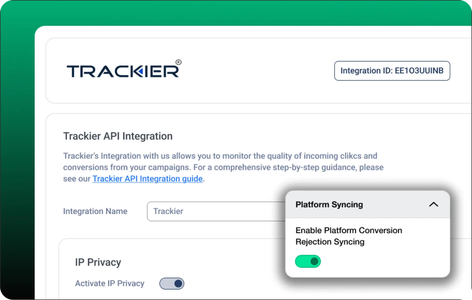 Trackier integration illustration